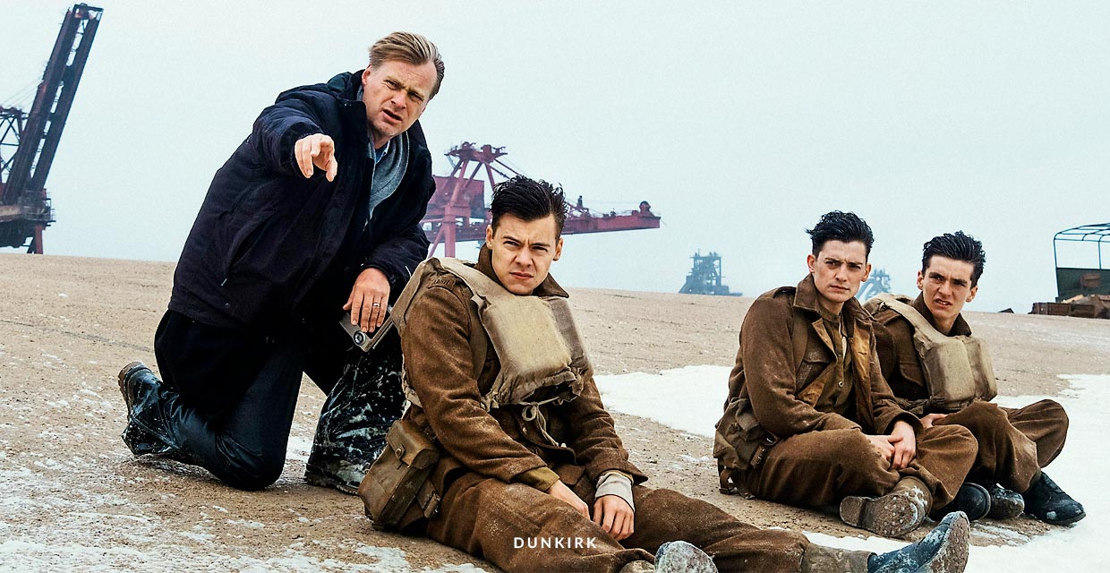 Dunkirk Christopher Nolan sul set