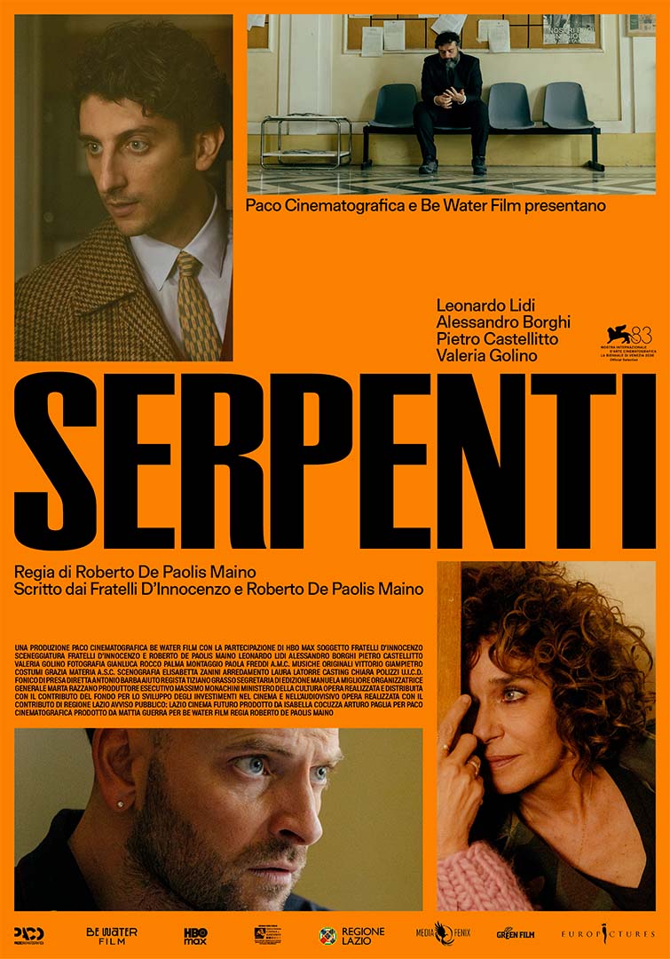 Locandina del film Serpenti di Roberto De Paolis, con Alessandro Borghi e Leonardo Lidi, al Cinema Teatro Dante dal 10 settembre