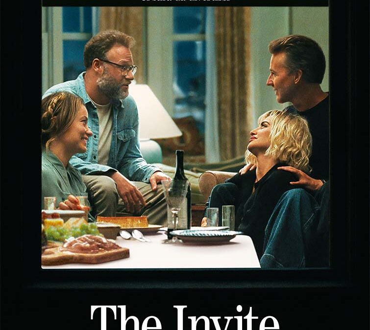 Locandina italiana di The Invite - Il Piacere è Tutto Nostro, diretto da Olivia Wilde, con Seth Rogen, Olivia Wilde, Penélope Cruz ed Edward Norton, distribuito da I Wonder Pictures.